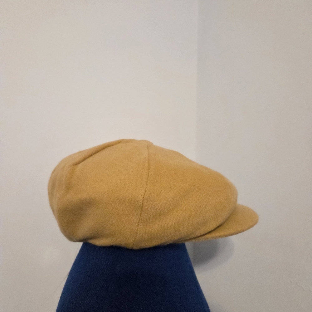 Deadstock Camel Tan Wool Newsboy Cap
